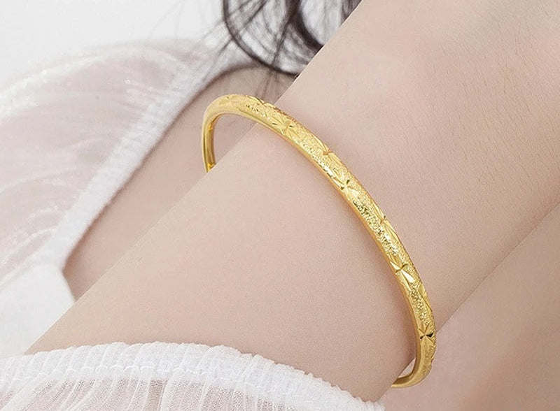 Silver Gold Simple Adjustable Bracelet Bangle For Women Wedding Fashion Jewelry