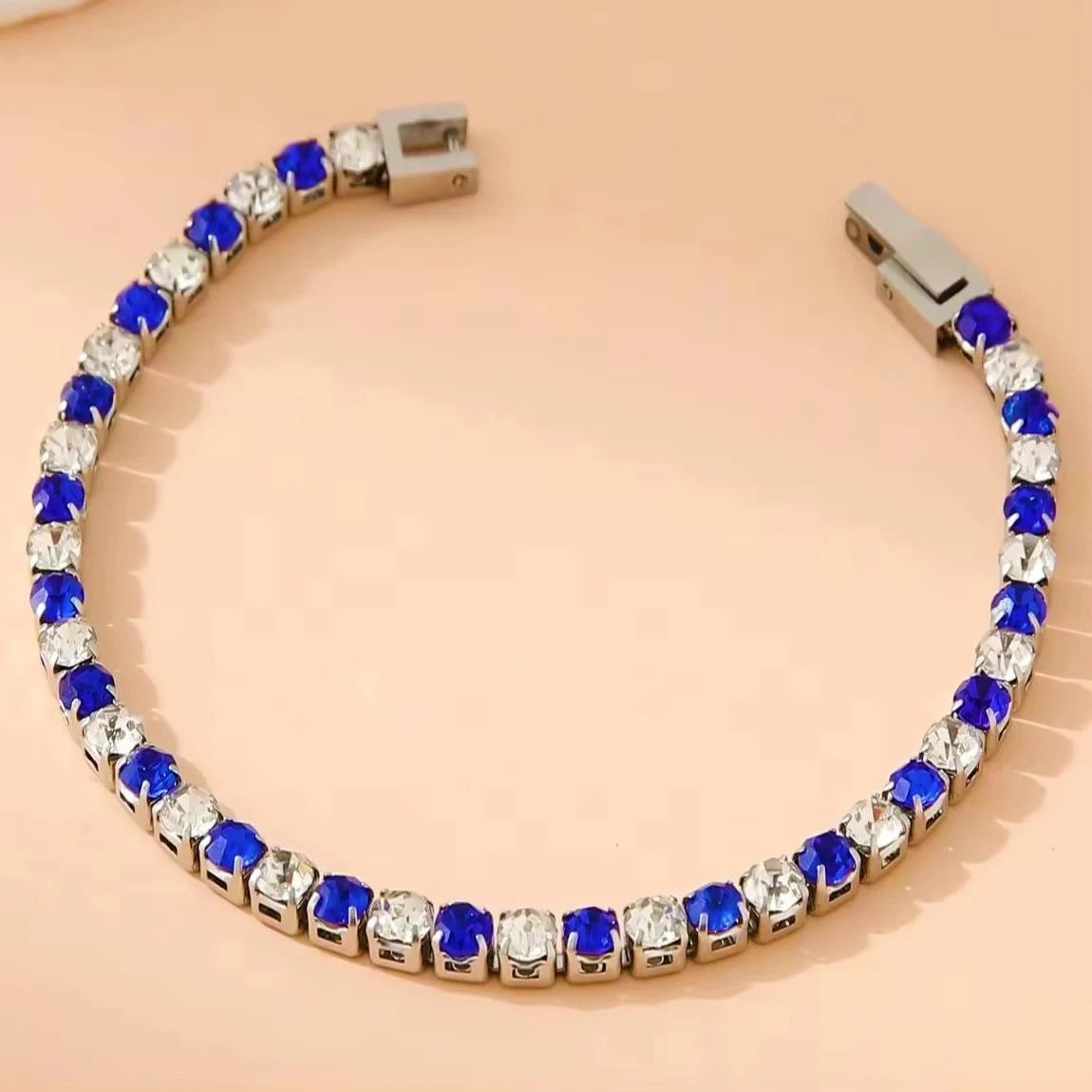 Cubic Zircon Tennis Bracelets For Women Stainless Steel Silver Color Dazzling Crystal Hand Chain Fashion Bracelet Jewelry Gifts