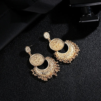 Vintage Bohemian Round Drop Earrings for Women