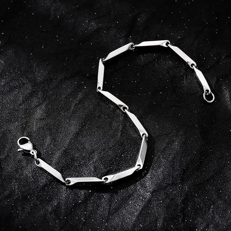 Stainless Steel Melon Seed Chain Bracelet Unisex Punk Jewelry