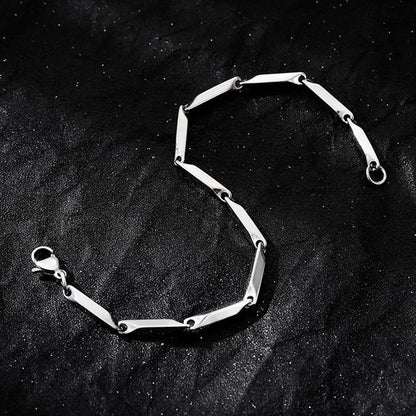 Stainless Steel Melon Seed Chain Bracelet Unisex Punk Jewelry