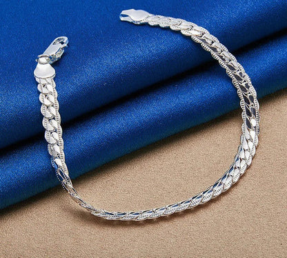 925 Sterling Silver & Gold Chain Bracelet for Men & Women