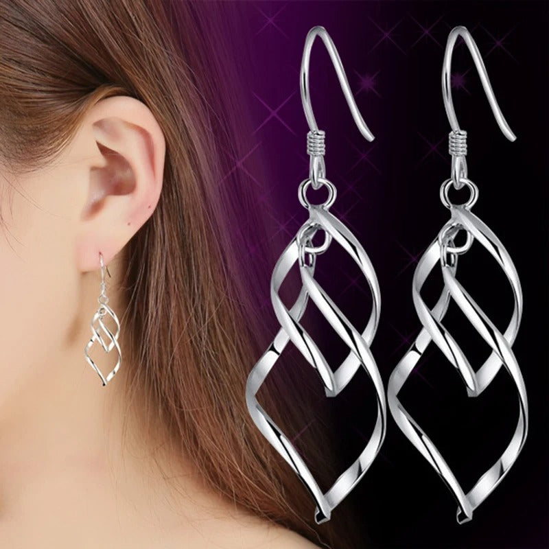 Statement Leaf Tassel Drop Earrings Women Fashion Jewelry