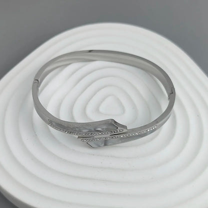 Cross Zircon White Shell Gold Plated Bracelet Stainless Steel