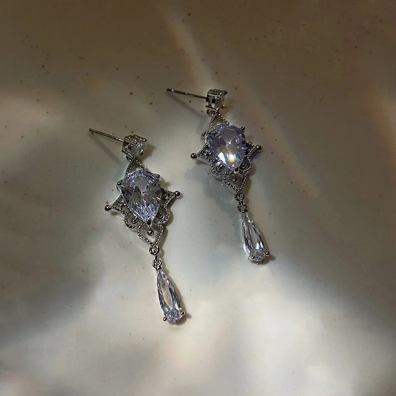 Women’s Shiny Crystal Drop Earrings Party Fashion Jewelry
