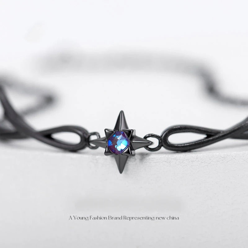 Dark Style Black Bracelet Personality Ladies Simple Charm Casual Jewelry Gift