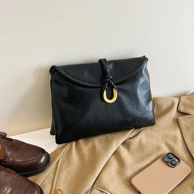 Women’s PU Leather Envelope Crossbody Bag