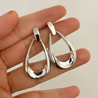 Simple French Style Geometric Earrings for Women Fashion Drop Jewelry