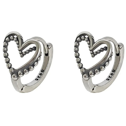 Women’s Fashion LOVE Heart Earrings Hollow Geometric Party Jewelry