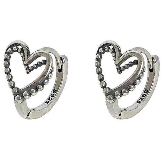 Women’s Fashion LOVE Heart Earrings Hollow Geometric Party Jewelry