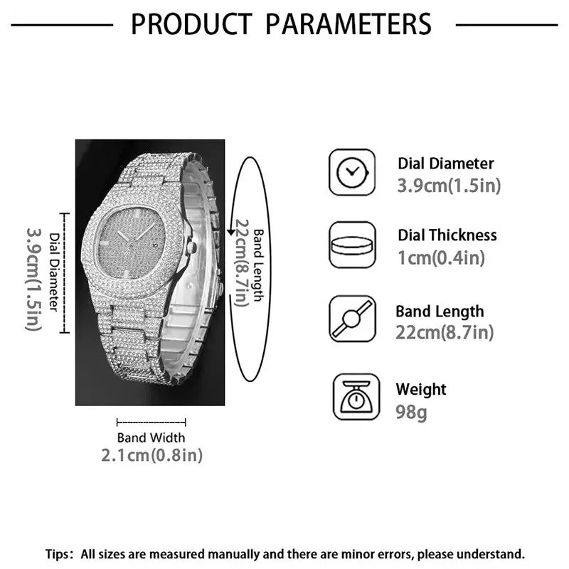 Luxury Stainless Steel Men's Quartz Watch – Luminous Calendar Sports Wristwatch