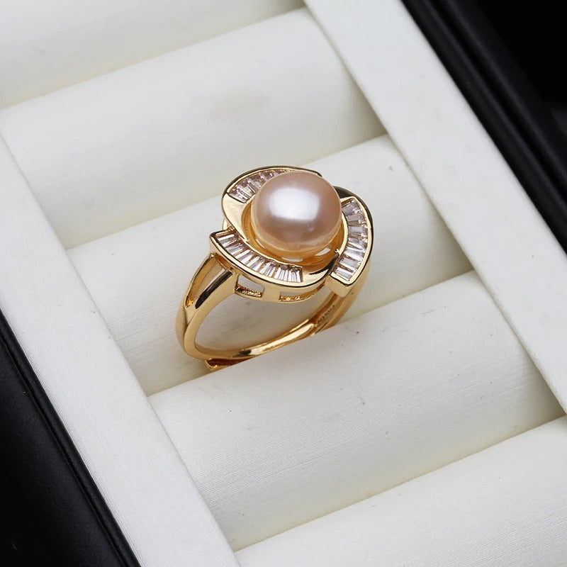 Women’s Natural Pearl Ring Wedding & Mother Gift