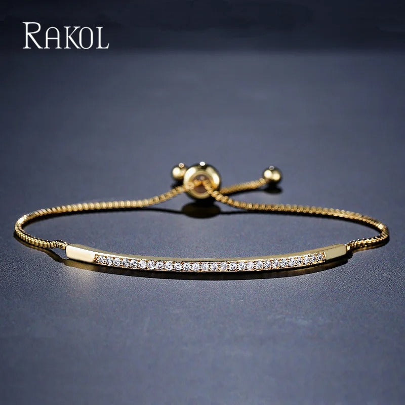 Fashion Cubic Zircon Adjustable Bracelets for Women Exquisite Party Wedding Jewelry