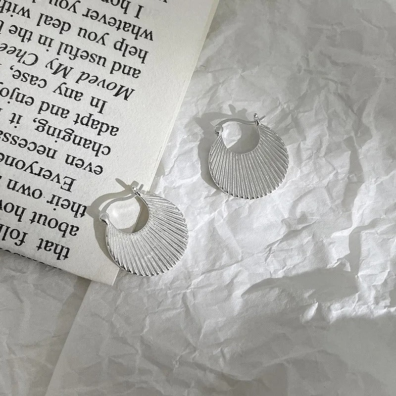 New in Stainless Steel Geometry Round Women's Hoops Earrings Temperament Korean Luxury Jewelry Accesories Trend 2025 Jewellery