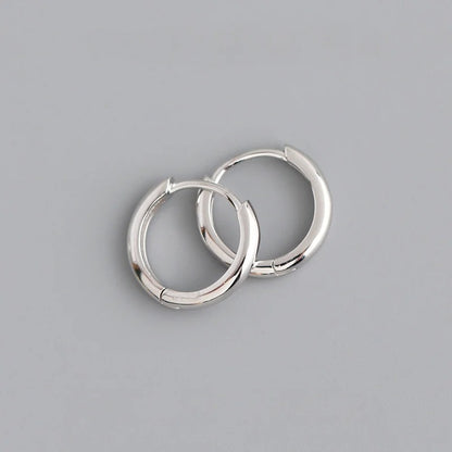 Silver Geometry Hoop Earrings for Women Fashion Silver Jewelry Gifts Trendy