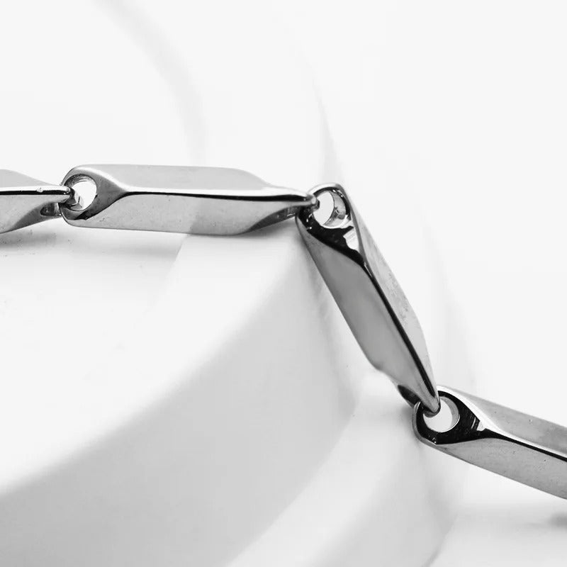 Stainless Steel Melon Seed Chain Bracelet Fashion Jewelry Best Gift for Men and Women