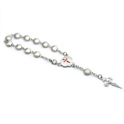 Santiago Metal Shell Rosary Cross Bracelets For Men Women