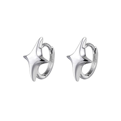 Star Geometric Hoop Earrings for Women