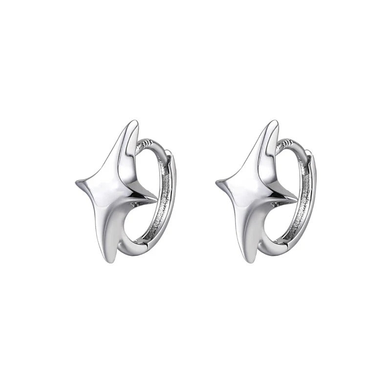 Star Geometric Hoop Earrings For Women Couples Minimalist New Fashion Hip Hop Classic Personality Birthday Jewelry Gifts