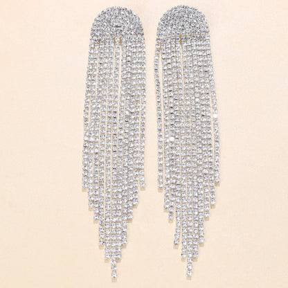Long Tassel Statement Drop Earrings for Women Wedding & Party