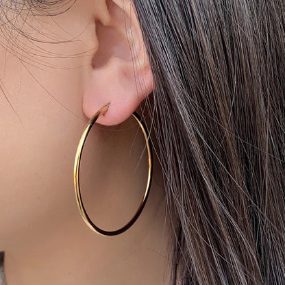 Women’s Classic Hoop Earrings Stainless Steel Punk Circle