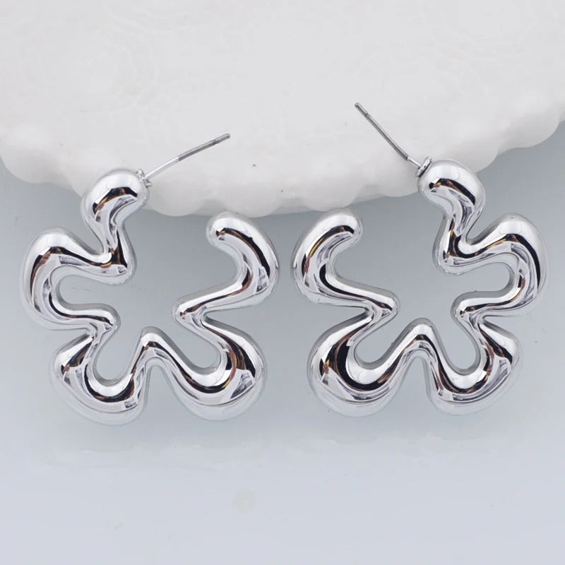 Women’s Hollow Out Flower Drop Earrings Party Trendy Jewelry