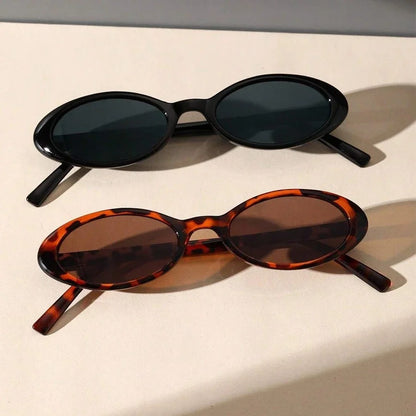 Small Oval Leopard Sunglasses Women’s Retro Fashion