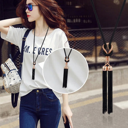 Women’s Geometric Twisted Necklace Tassel Pendant Fashion Gift