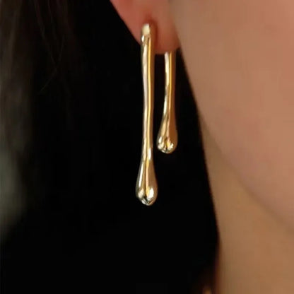Simple Metal Geometric Earrings Women Hot Selling Fashion Jewelry Gift