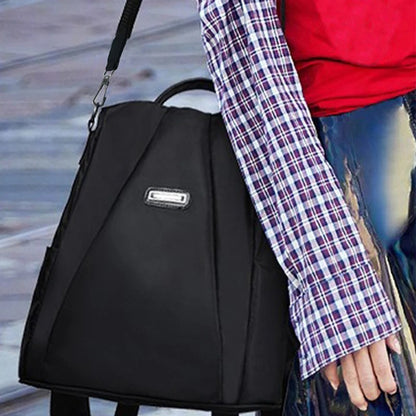 Neutral Style Nylon Backpack Unisex Travel Bag with Three Carrying Straps