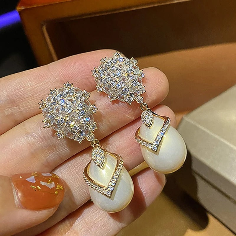 Gorgeous Pearl Drop Earrings Women Bridal Wedding Party Accessories