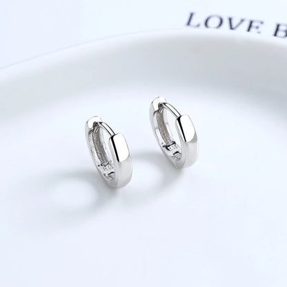 Genuine 925 Sterling Silver Woman's New Fashion Jewelry Hoop Earrings