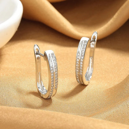 High Quality 925 Silver Earrings Wedding Fashion Women
