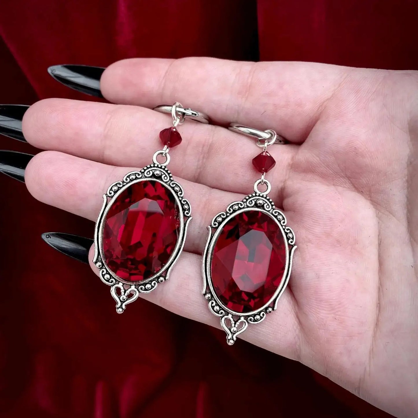 Gothic Vampire Earrings Demon Goth Ear Hooks for Women Accessories