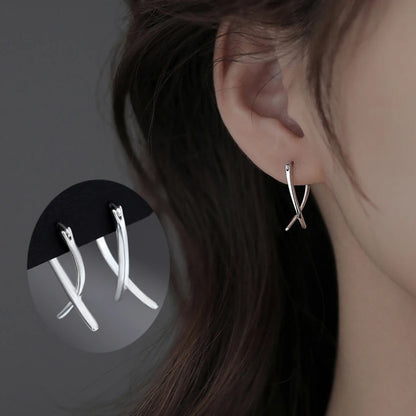 Trendy Jewelry Simply Earrings Unique Geometry Earrings For Women Gift Earrings Fashion Jewelry Korean Silver Color Earrings