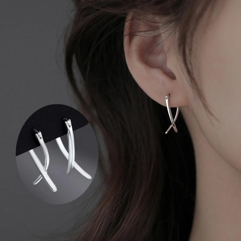 Trendy Jewelry Simply Earrings Unique Geometry Earrings For Women Gift Earrings Fashion Jewelry Korean Silver Color Earrings