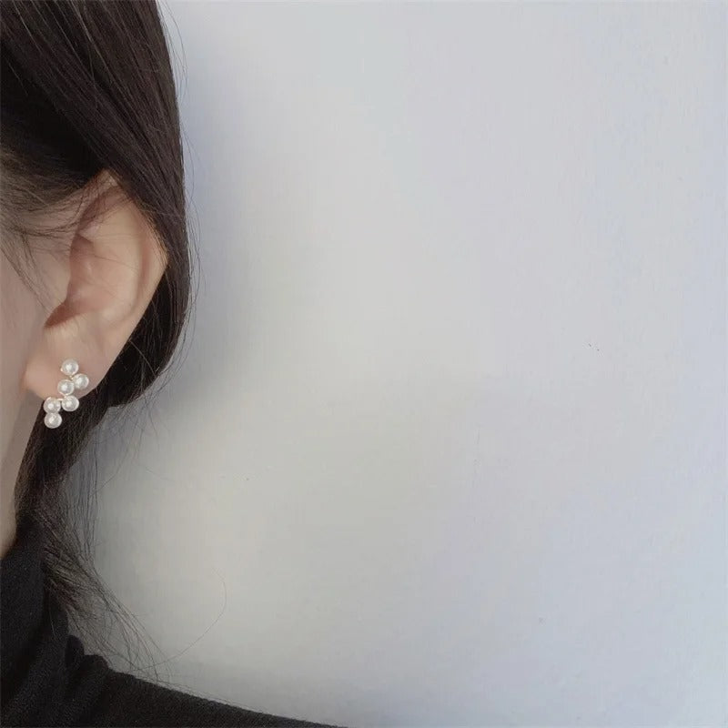 New Korean White Pearl Drop Earrings Women Bohemian Wedding Jewelry