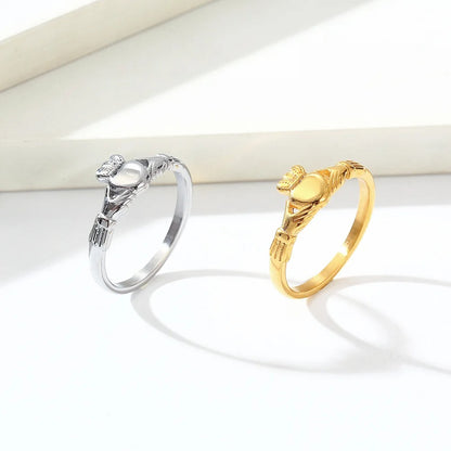 Custom Claddagh Rings for Couples Stainless Steel His & Her Wedding Bands