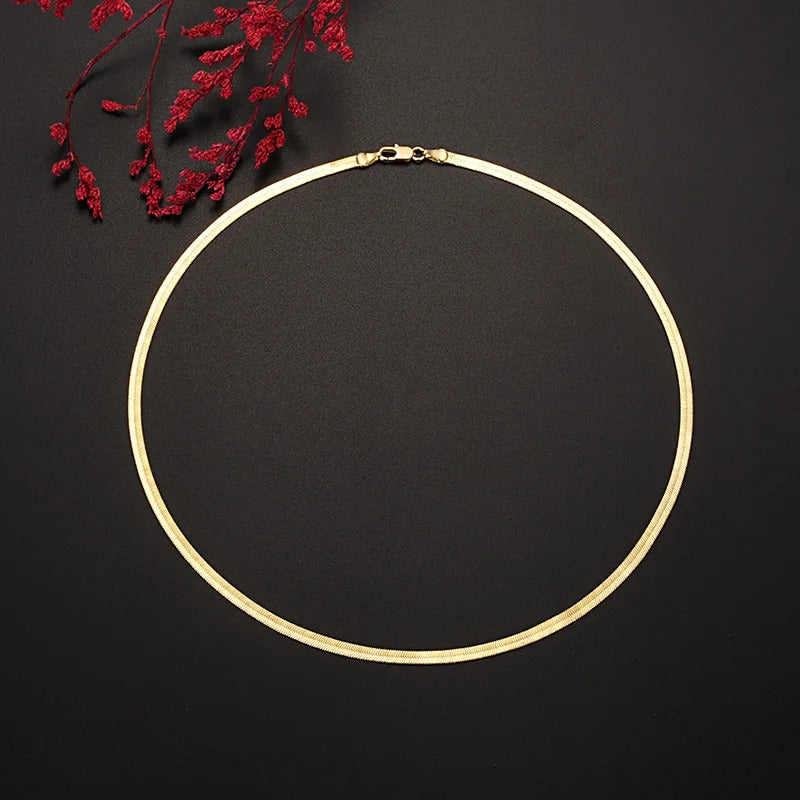 New in Gold Blade Women's Chain Necklace Luxury Designer Jewelry