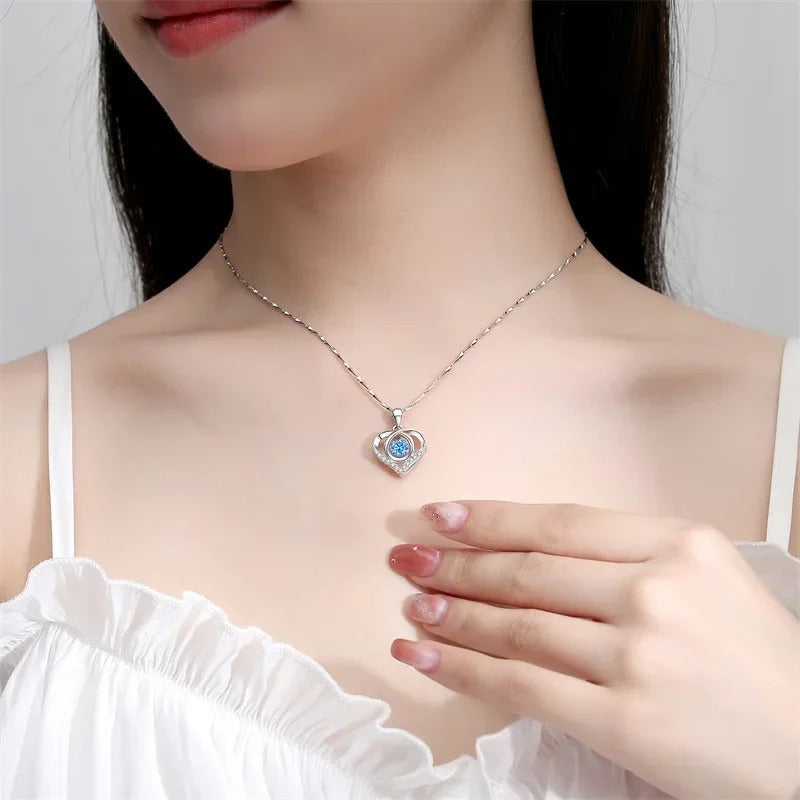 Heart Shaped Necklace Bracelet Set for Women Vintage Korean Crystal Bracelets High Quality Set Party Jewelry