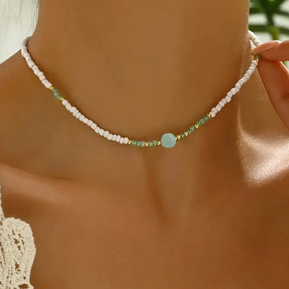 Elegant Boho-Chic Handcrafted Beaded Pendant Necklace for Women Party Occasions Jewelry Accessories Gifts