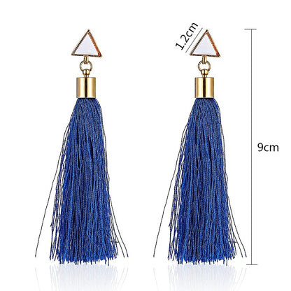 New Fashion Boho Tassel Earrings Women Elegant Long Dangle Drop Earrings Jewelry Vintage Hyperbole Accessories
