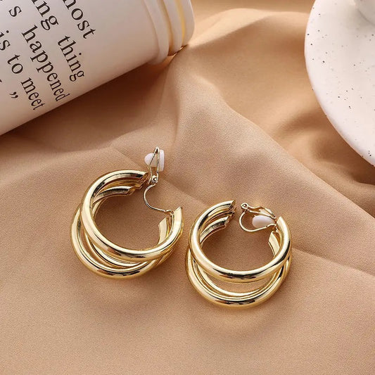Hot Sale Vintage Clip-On Earrings Women Fashion Party Jewelry Gift