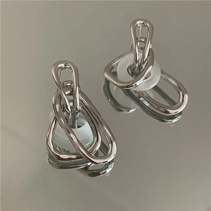 Punk Multilayer Opal Dangle Earrings Women Irregular Jewelry