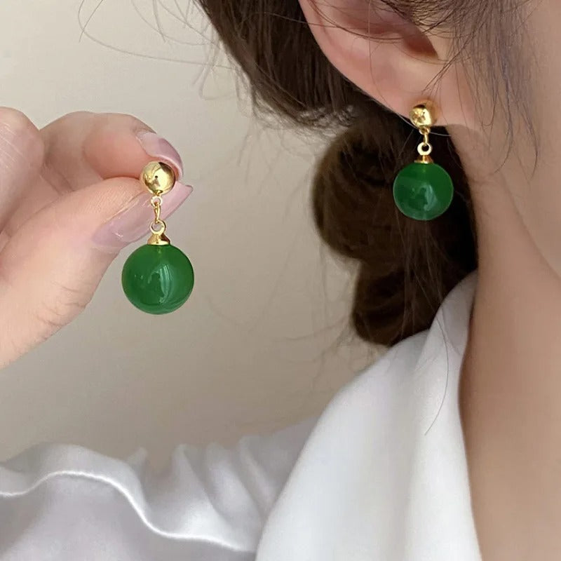 Silver Drop Earrings Hoop Pearl Leaf Vintage Irregular For Women Girl Gift Fashion Jewelry