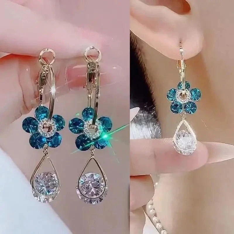 Korean Style 925 Silver Drop Earrings Women Metal Tassel Jewelry