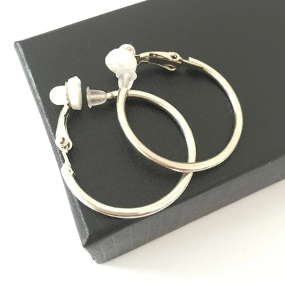 Non-Pierced Ear Cuffs Small & Big Clip-On Hoop Earrings