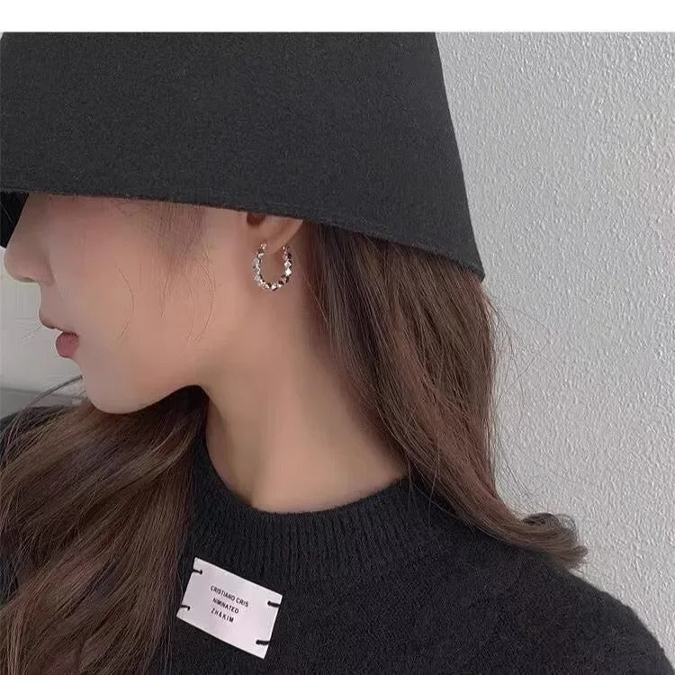 925 Sterling Silver Hot Sale hoop Earrings Simple Temperament Exquisite Hot Semale Sexy Jewelry Gift