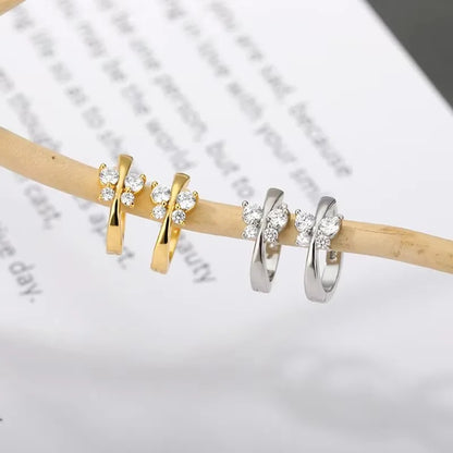 New Silver Color Hoop Earrings for Women Girls Luxury Gifts