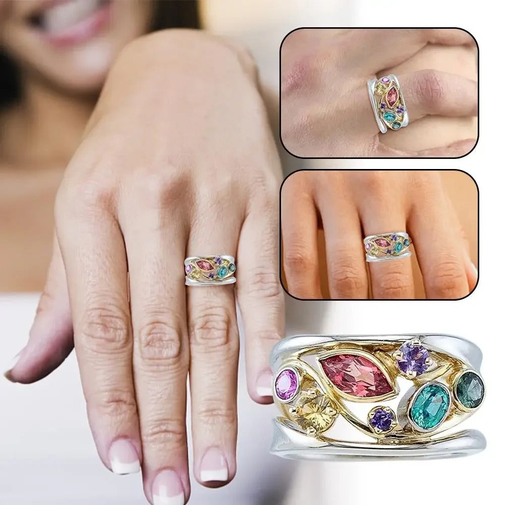 Fashion Women Crystal Quartz Ring For Weight Loss Lymph Drainage Magnetic Therapy Rings HipHop Party Wedding Gift Creative
